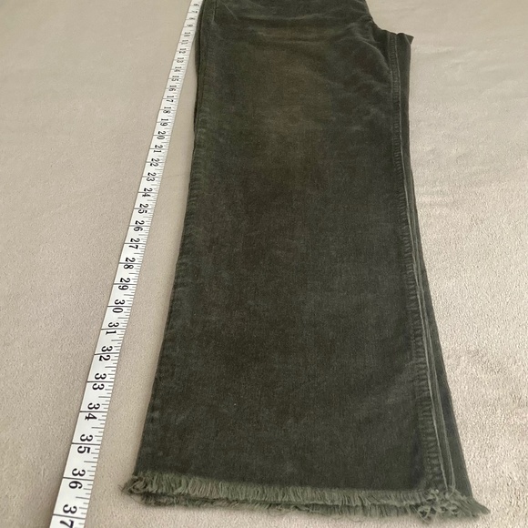 Express (Flying Monkey) High Rise Stretch Corduroy Jeans Size 10, Military Green - Picture 5 of 8